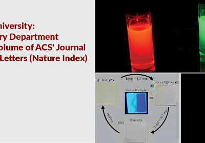 Huge Milestone for University: Six papers by Chemistry Department published in a single volume of ACS' Journal of Physical Chemistry Letters (Nature Index)